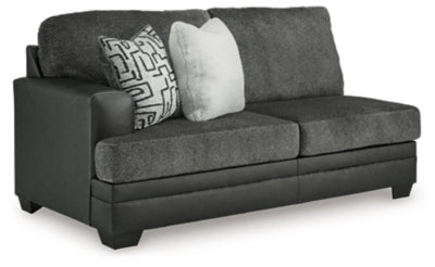 Left-Arm Facing Sofa In Solid Graphite Fabric