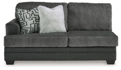 Left-Arm Facing Sofa In Solid Graphite Fabric
