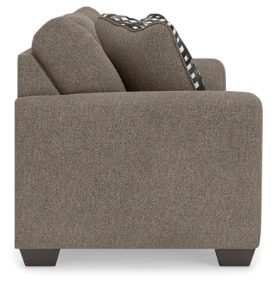 Loveseat In Solid Suede Fabric