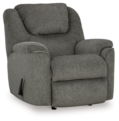 Recliner In Solid Mineral Fabric