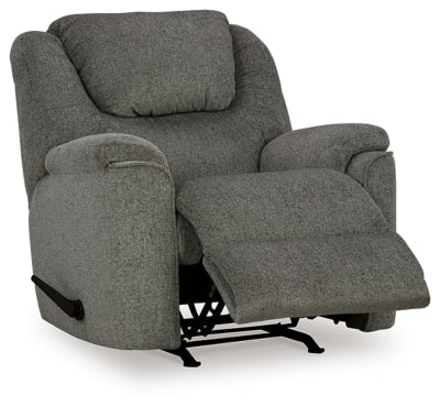Recliner In Solid Mineral Fabric