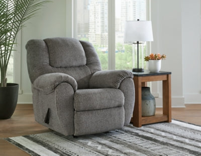 Recliner In Solid Mineral Fabric