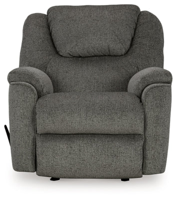 Recliner In Solid Mineral Fabric