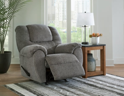 Recliner In Solid Mineral Fabric