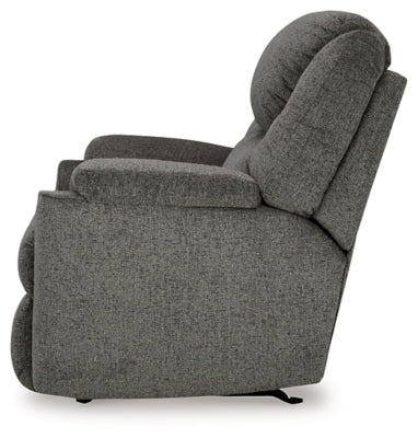 Recliner In Solid Mineral Fabric