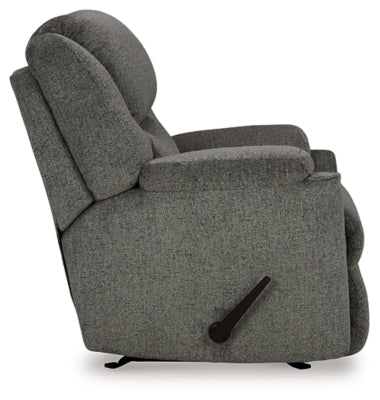 Recliner In Solid Mineral Fabric