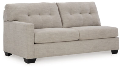 Left-Arm Facing Sofa In Solid Pebble Fabric