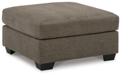 Oversized Accent Ottoman In Solid Chocolate Fabric