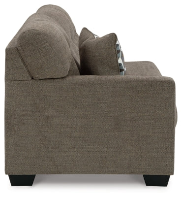 Left-Arm Facing Full Sofa Sleeper In Solid Chocolate Fabric