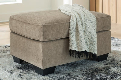 Ottoman In Solid Mocha Fabric