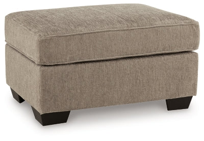 Ottoman In Solid Mocha Fabric