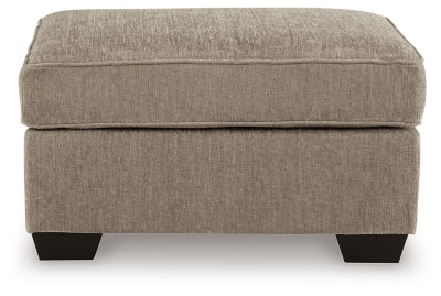 Ottoman In Solid Mocha Fabric