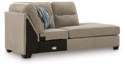 Right-Arm Facing Corner Chaise In Solid Mocha Fabric