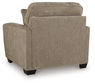 Oversized Chair In Solid Mocha Fabric
