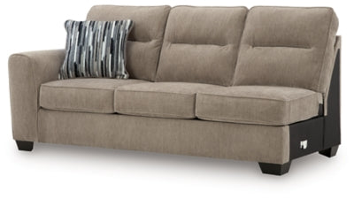 Left-Arm Facing Sofa In Solid Mocha Fabric