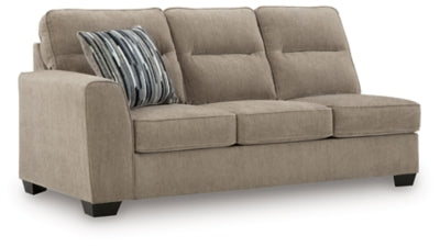 Left-Arm Facing Sofa In Solid Mocha Fabric