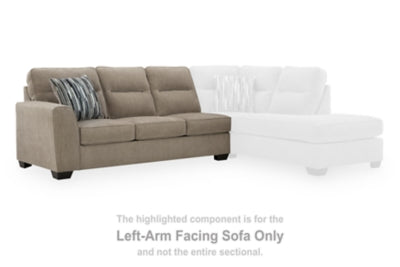 Left-Arm Facing Sofa In Solid Mocha Fabric