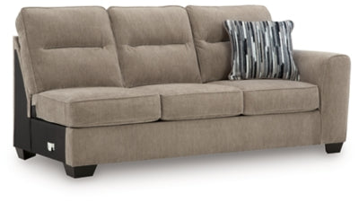 Right-Arm Facing Sofa In Solid Mocha Fabric