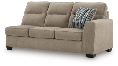 Right-Arm Facing Sofa In Solid Mocha Fabric