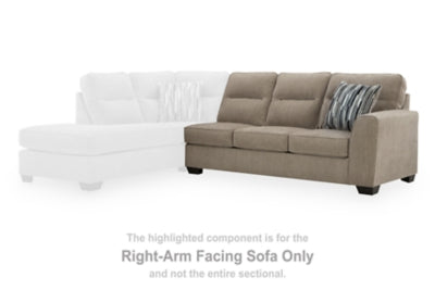 Right-Arm Facing Sofa In Solid Mocha Fabric