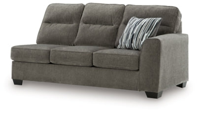 Right-Arm Facing Sofa In Solid Graphite Fabric
