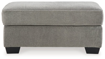 Ottoman In Solid Ash Fabric