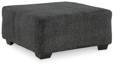 Oversized Accent Ottoman In Solid Shadow Fabric
