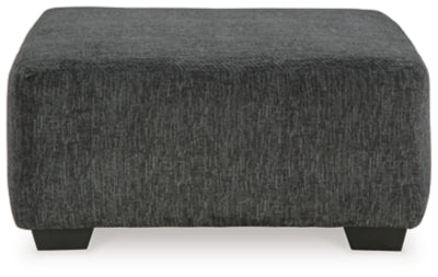 Oversized Accent Ottoman In Solid Shadow Fabric