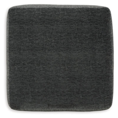 Oversized Accent Ottoman In Solid Shadow Fabric