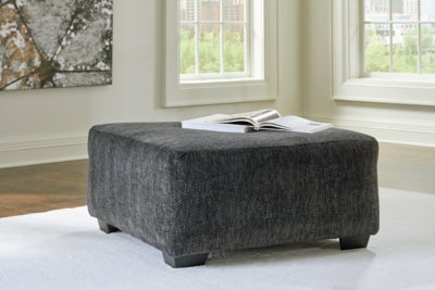 Oversized Accent Ottoman In Solid Shadow Fabric