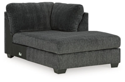Right-Arm Facing Corner Chaise In Solid Shadow Fabric
