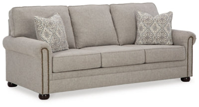 Queen Sofa Sleeper In Solid Dune Fabric