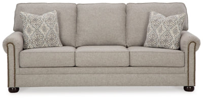 Queen Sofa Sleeper In Solid Dune Fabric