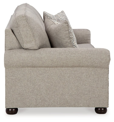 Queen Sofa Sleeper In Solid Dune Fabric