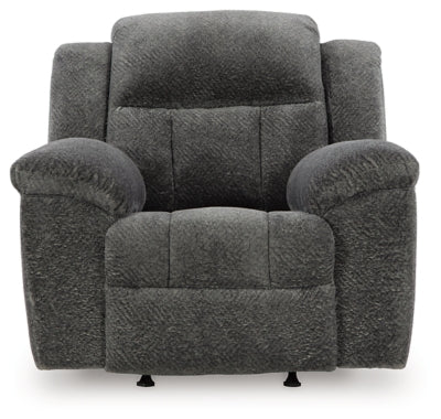 Recliner In Solid Graphite Fabric