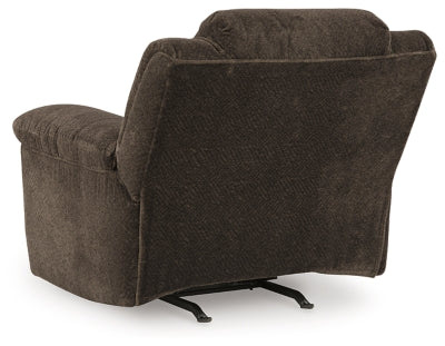 Recliner In Solid Chocolate Fabric