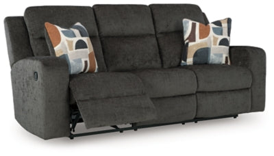 Reclining Sofa In Solid Dusk Metal