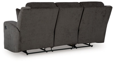 Reclining Sofa In Solid Dusk Metal