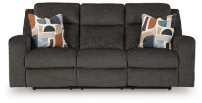 Reclining Sofa In Solid Dusk Metal