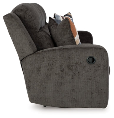 Reclining Sofa In Solid Dusk Metal