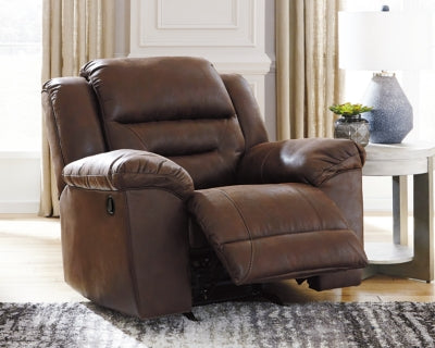 Recliner In Solid Chocolate Fabric