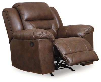 Recliner In Solid Chocolate Fabric