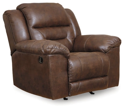Recliner In Solid Chocolate Fabric
