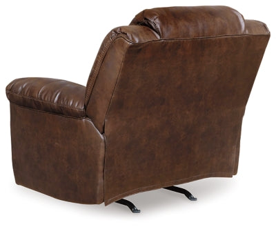 Power Recliner In Solid Chocolate Fabric