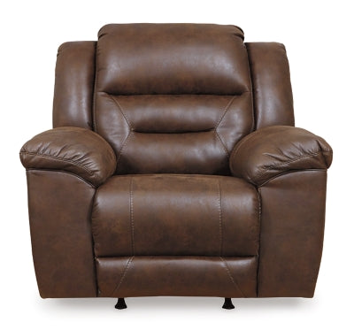 Recliner In Solid Chocolate Fabric