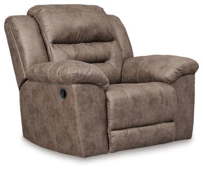 Recliner In Solid Fossil Fabric