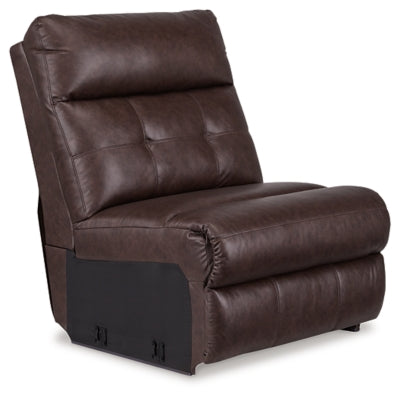Armless Chair In Solid Walnut Fabric