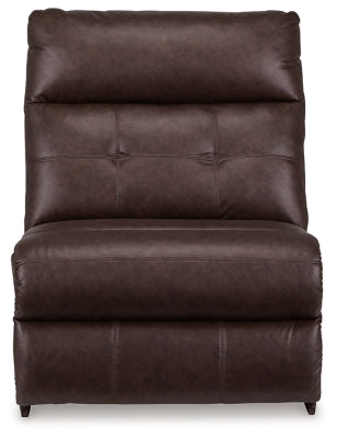 Armless Chair In Solid Walnut Fabric
