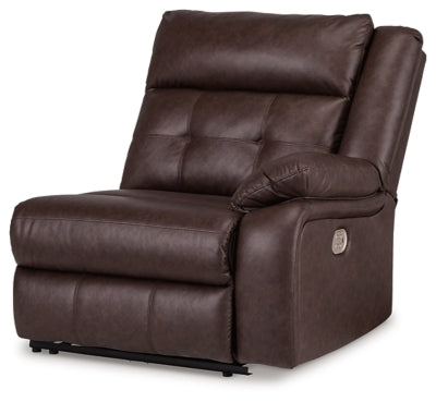 Right-Arm Facing Power Recliner In Solid Walnut Fabric