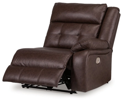 Right-Arm Facing Power Recliner In Solid Walnut Fabric